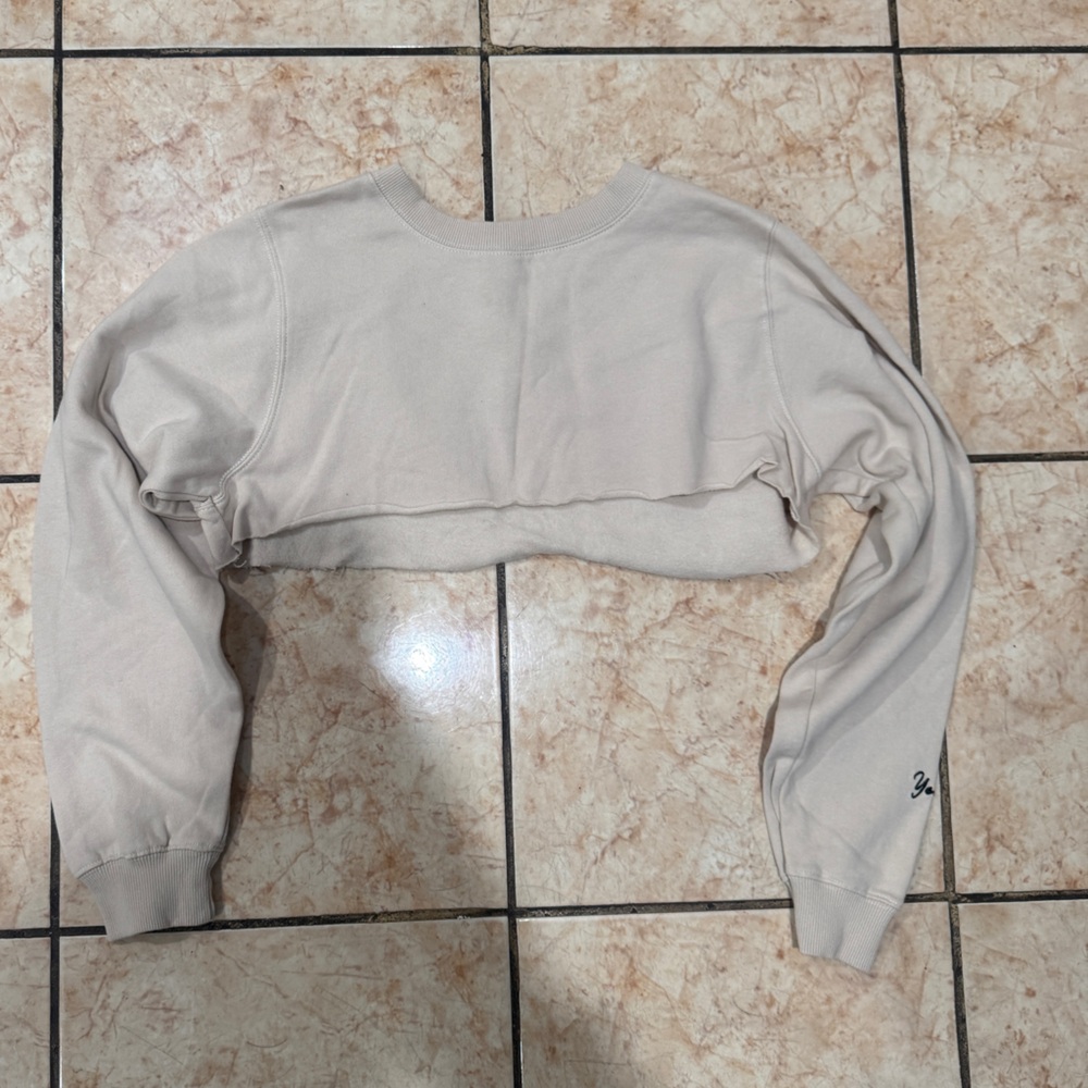 YoungLA Cream Long Sleeve Crop Top